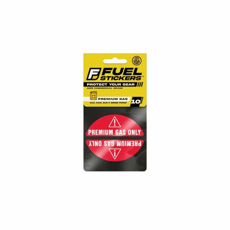 FUEL STICKERS Premium Gas Only Sticker, 91, 93, High Octane Sticker and Fuel Cap Label, Hvy-Dty, 10PK Z-GCPGOx10